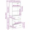 vidaXL Highboard med skuffe Sort eg 69,5 x 34 x 180 cm Konstrueret tr&aelig;