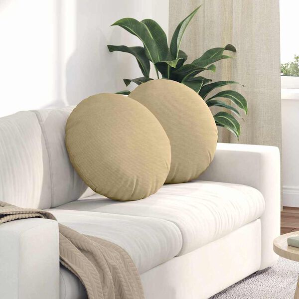 vidaXL S&aelig;depuder 2 pcs Gr&aring;gr&oslash;n &Oslash; 50 cm Velourstof