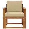vidaXL Udend&oslash;rs sofa Soli Akacietr&aelig; og polyester Naturfarvet