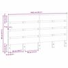 vidaXL Hovedgærde Brun 140,5 x 3 x 80 cm Massiv fyrretræ