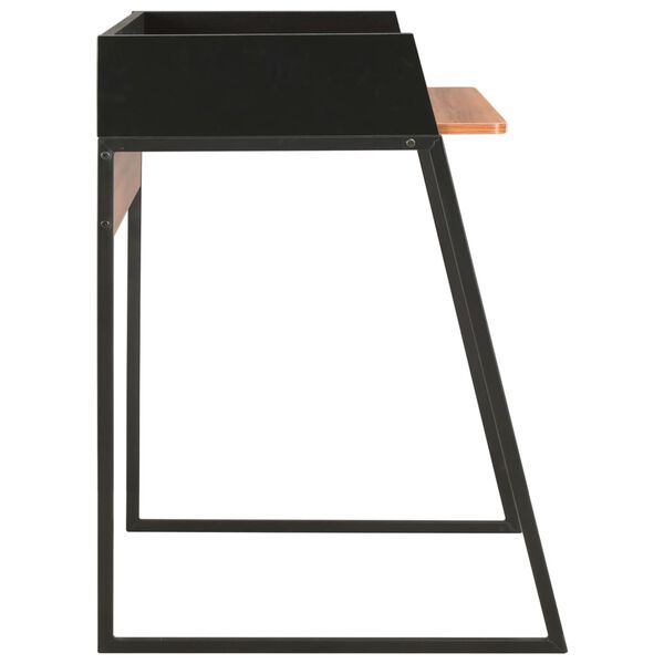 vidaXL skrivebord 90x60x88 cm sort og brun