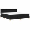 vidaXL LED Box Spring Bed med madras med LED Sort 180 x 200 cm Stof