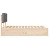 vidaXL Sengestel med Polstret Hovedgavl Lysegr&aring; 120 x 200 cm