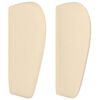 vidaXL sengegavl med kanter 93x23x78/88 cm stof cremefarvet