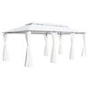 vidaXL pavillon med gardiner 600x298x270 cm 180g/m&sup2; hvid