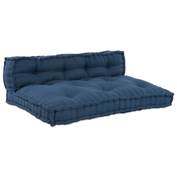 vidaXL Palle Sofa Pude 2 pcs Indigo 120 x 80 x 38 cm Stof