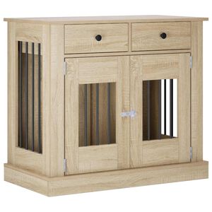 vidaXL Hundekasse m&oslash;bel Sonoma-eg 90 x 47,5 x 80 cm Konstrueret tr&aelig;