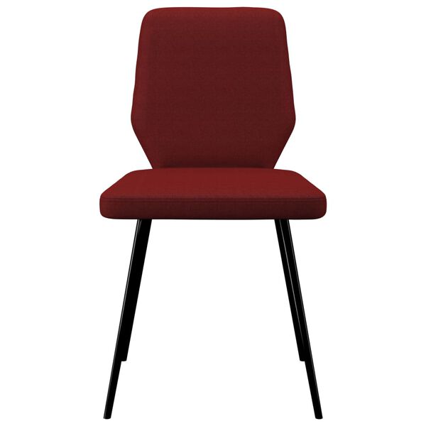 vidaXL spisebordsstole 4 stk. stof vinr&oslash;d