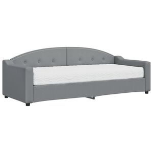 vidaXL daybed med madras 80x200 cm stof lysegr&aring;