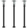vidaXL udend&oslash;rs standerlamper 3 stk. 100 cm rustfrit st&aring;l sort