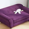 vidaXL hundesofa 72x45x30 cm plys bordeauxfarvet