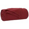 vidaXL Kastet&aelig;pper 6 pcs Bordeaux R&oslash;d 200 x 150 cm Fleece