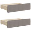 vidaXL daybed med udtr&aelig;k og skuffer 90x200 cm stof gr&aring;brun