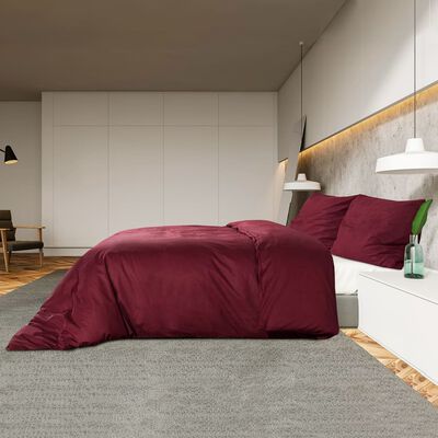 vidaXL sengetøj 135x200 cm bomuld bordeauxfarvet