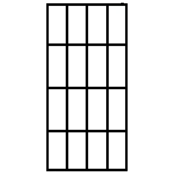 vidaXL bruseafskærmning 100x195 cm hærdet glas klart