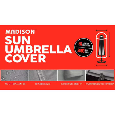 Madison parasolovertræk 165x25 cm grå