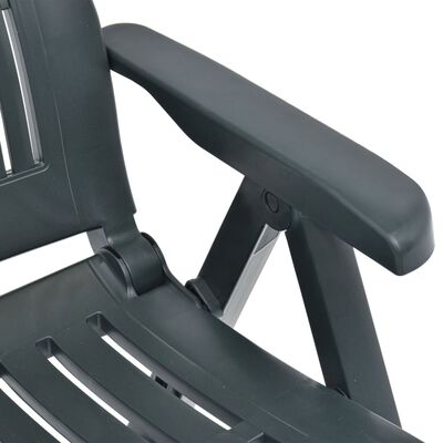 vidaXL havelænestole 2 stk. plastik grøn