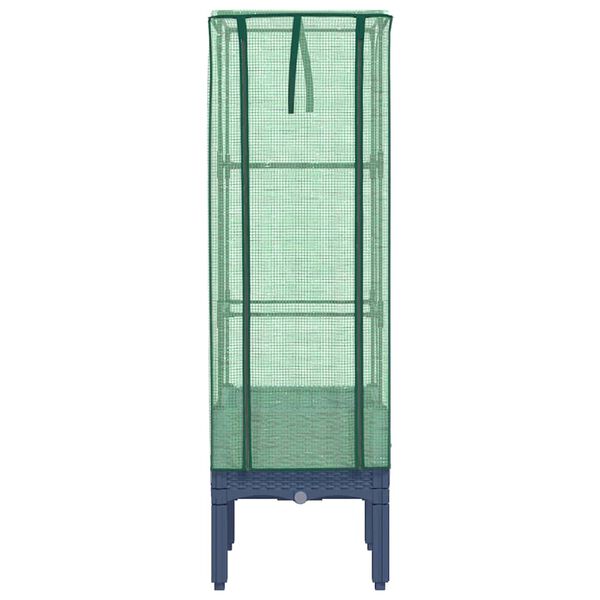 vidaXL h&oslash;jbed med drivhusovertr&aelig;k 40x40x140 cm rattan-look