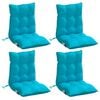 vidaXL stolehynder med lav ryg 4 stk. oxfordstof turkis