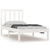 vidaXL sengeramme 90x190 cm Single massivt fyrretr&aelig; hvid