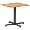 vidaXL bistrobord med naturlige kanter 80x80x75 cm massivt akacietr&aelig;