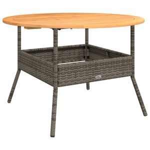vidaXL havebord med akacietop &Oslash;110x71 cm polyrattan gr&aring;