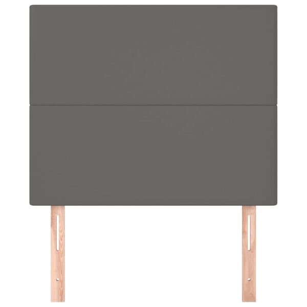 vidaXL sengegavl gr&aring; 90x5x118/128 cm kunstl&aelig;der