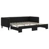 vidaXL daybed med udtr&aelig;k 90x190 cm stof sort