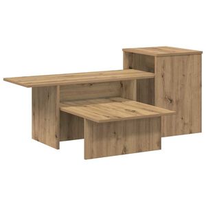 vidaXL Konsolbord Artisan Egetr&aelig; 91,5 x 35 x 38,5 cm Konstrueret tr&aelig;