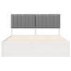 vidaXL Sengestel med Polstret Hovedgavl Lysegr&aring; 160 x 200 cm