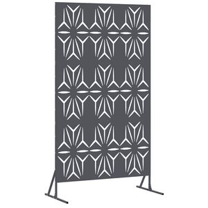 vidaXL Privatlivssk&aelig;rm 100 x 50 x 180 cm St&aring;l Antracit