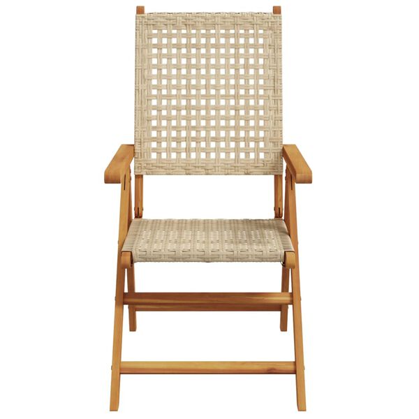 vidaXL havestole 8 stk. med l&aelig;nefunktion polyrattan beige