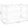 vidaXL vinreol til 12 flasker massivt valn&oslash;ddetr&aelig;