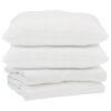 vidaXL Dyne med pude 3 stk. Hvid Mikrofiber