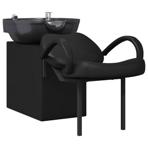 vidaXL Shampoo Stol Sort 136 x 60 x 92 cm PVC