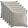 vidaXL Pudebetr&aelig;k 6 stk. HOUTEN Lysegr&aring; 50 x 50 cm Chenille Stof