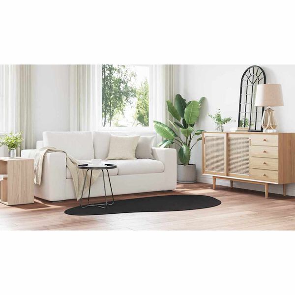 vidaXL Tæppe HUARTE Sort 100 x 200 cm Polyester