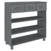 vidaXL konsolbord HAMAR 90x35x90 cm massivt fyrretr&aelig; m&oslash;rkegr&aring;
