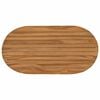 vidaXL Bordplade 80 x 40 x 3,5 cm Oval Massiv Teaktr&aelig; Naturfarvet