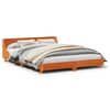 vidaXL sengeramme uden madras 140x190 cm massivt fyrretr&aelig; gyldenbrun