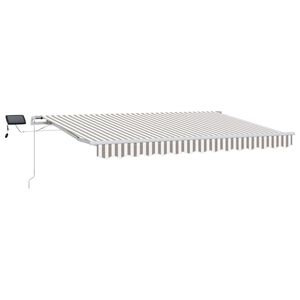 vidaXL Udtr&aelig;kkelig markise Lys Gr&aring; og Hvid 300 x 250 cm