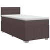 vidaXL Boxmadras med topmadras M&oslash;rk Brun 90 x 200 cm Stof