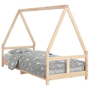 vidaXL sengeramme til juniorseng 80x200 cm massivt fyrretr&aelig;