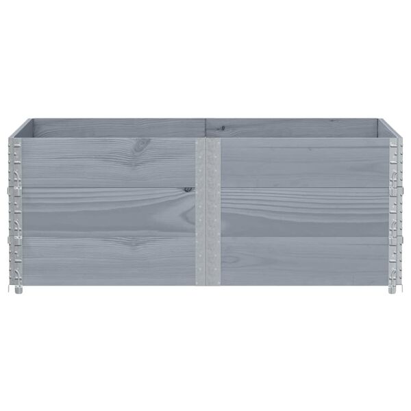 vidaXL plantekasse 150x100 cm massivt fyrretr&aelig; gr&aring;