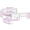 vidaXL Sengestel med hovedg&aelig;rde Gr&aring;brun 180 x 200 cm Massiv fyrretr&aelig;