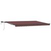 vidaXL markise med LED-lys 500x300 cm automatisk betjening brun