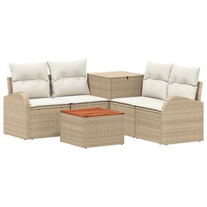 vidaXL Sofa S&aelig;t 6 stk. Beige og cremehvid 55 x 55 x 37 cm