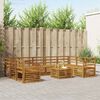 vidaXL Sofas&aelig;t 10 pcs Naturfarvet Massivt Akacietr&aelig;