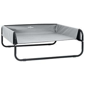vidaXL Hundeseng Lysegr&aring; 57 x 57 x 24 cm St&aring;l