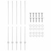 vidaXL Hegnsp&aelig;l 5 pcs S&oslash;lv 140 cm St&aring;l